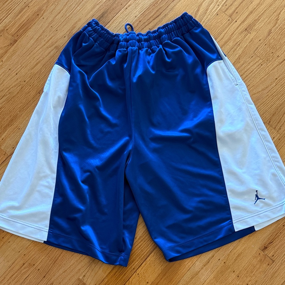 Jordan Royal Blue and White Athletic Basketball Shorts